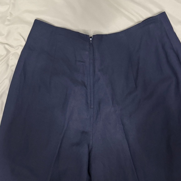 Ann Taylor Elegant Navy Wide Leg Pants - Picture 3 of 6